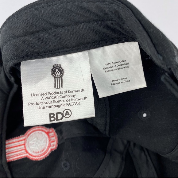 Kenworth trucker hat, men's black ball cap with adjustable strap - Picture 7 of 8